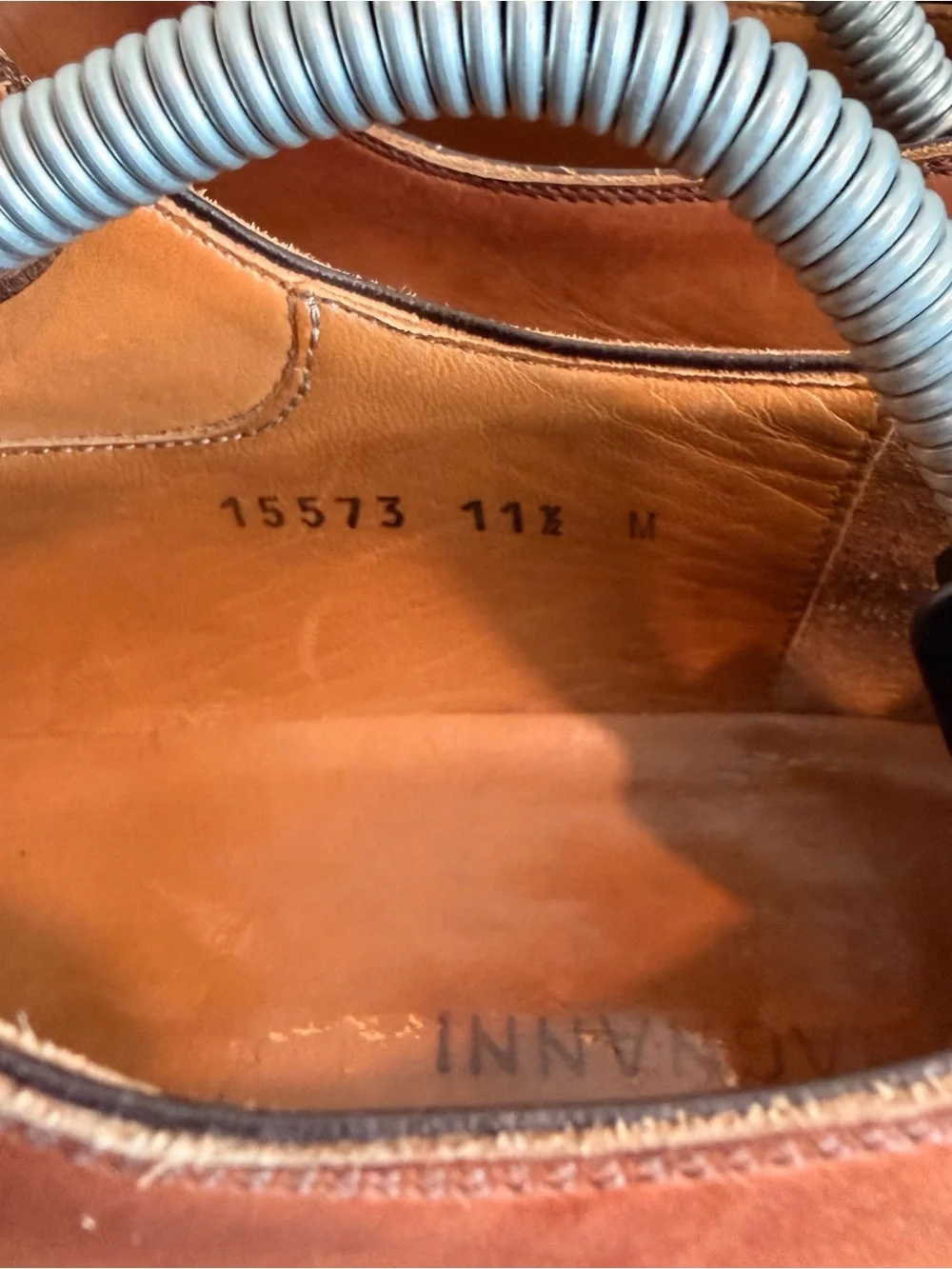 Magnanni Mens Size US11.5 EU44.5 Manning Cuero Marco II Monk Strap Leather Shoe